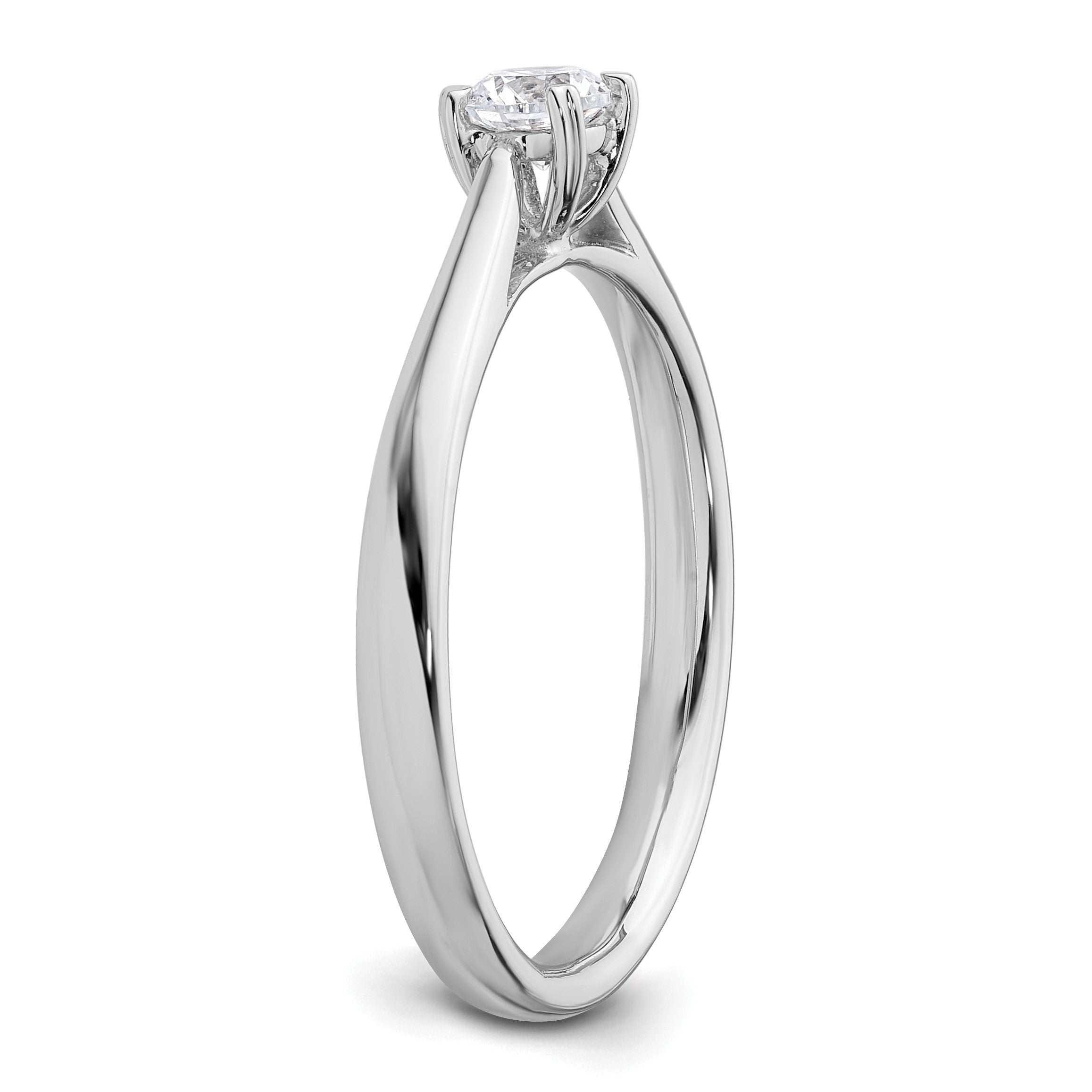 True Origin 14K Weißgold Solitär-Verlobungsring mit 0,25 ct. im Rund-Brillantschliff, laborgezüchtetem Diamanten, VS/SI+ G+