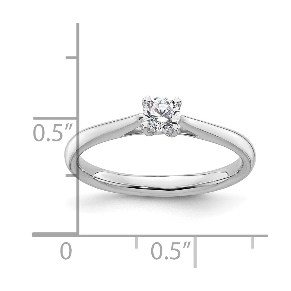 True Origin 14K Weißgold Solitär-Verlobungsring mit 0,25 ct. im Rund-Brillantschliff, laborgezüchtetem Diamanten, VS/SI+ G+