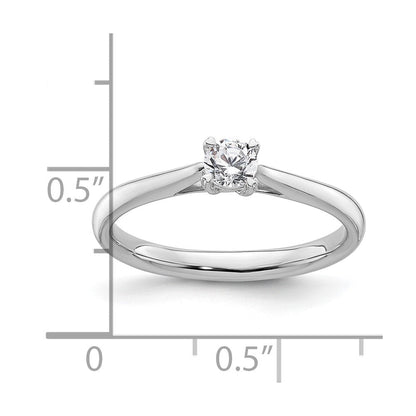 True Origin 14K Weißgold Solitär-Verlobungsring mit 0,25 ct. im Rund-Brillantschliff, laborgezüchtetem Diamanten, VS/SI+ G+