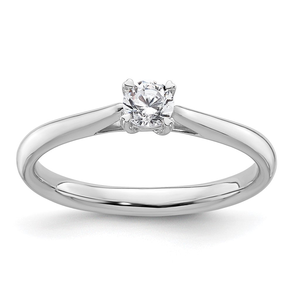 True Origin 14K Weißgold Solitär-Verlobungsring mit 0,25 ct. im Rund-Brillantschliff, laborgezüchtetem Diamanten, VS/SI+ G+