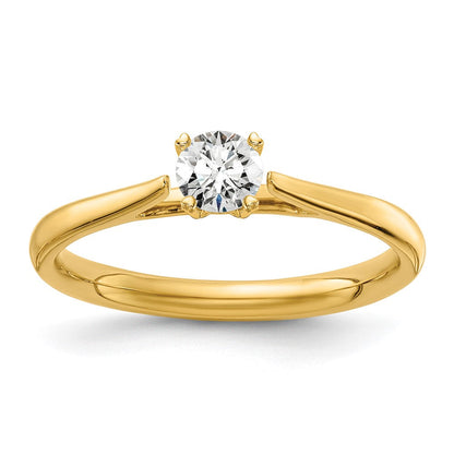14K Gelbgold True Origin 0,25 ct. Laborgezüchteter Diamant VS/SI+ G+ Rund Solitär Verlobungsring