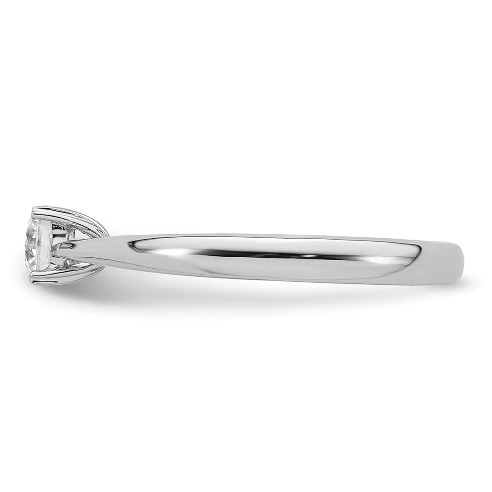 True Origin 14K Weißgold Verlobungsring mit 0,33 ct. Laborgezüchtetem Diamant im Rundschliff, Solitär, VS/SI+ G+