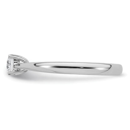 True Origin 14K Weißgold Verlobungsring mit 0,33 ct. Laborgezüchtetem Diamant im Rundschliff, Solitär, VS/SI+ G+