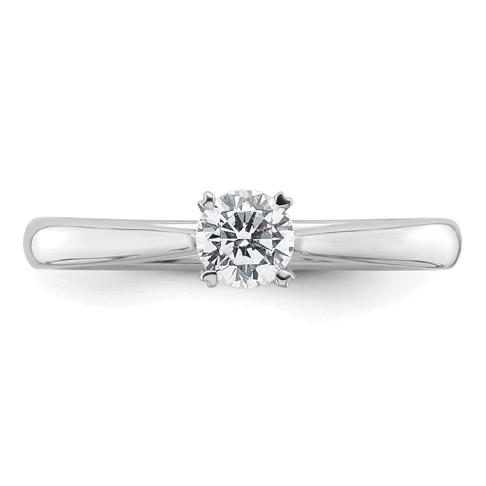 True Origin 14K Weißgold Verlobungsring mit 0,33 ct. Laborgezüchtetem Diamant im Rundschliff, Solitär, VS/SI+ G+
