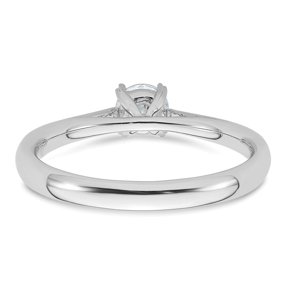 True Origin 14K Weißgold Verlobungsring mit 0,33 ct. Laborgezüchtetem Diamant im Rundschliff, Solitär, VS/SI+ G+