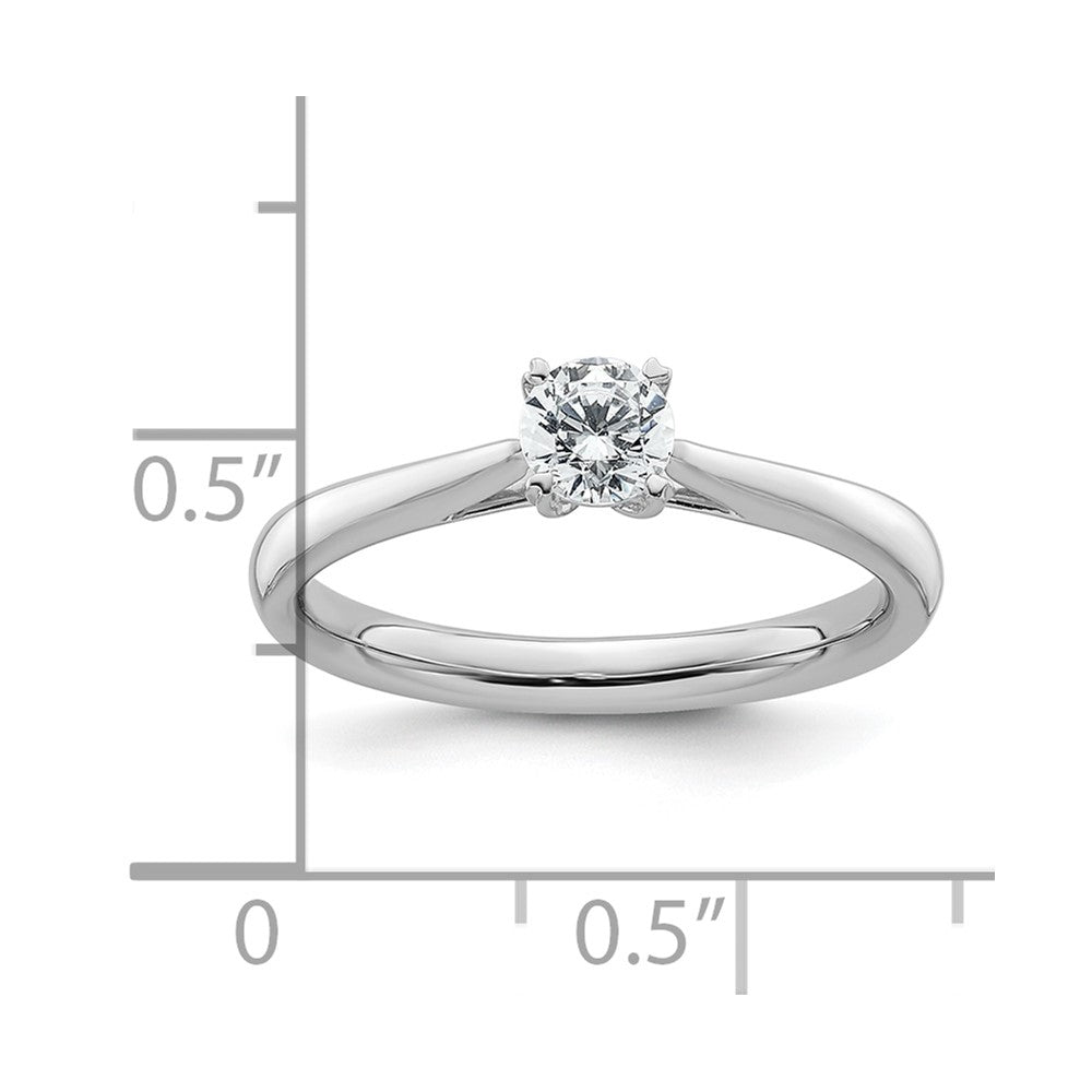 True Origin 14K Weißgold Verlobungsring mit 0,33 ct. Laborgezüchtetem Diamant im Rundschliff, Solitär, VS/SI+ G+