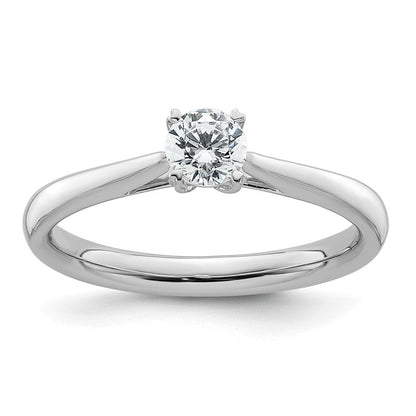 True Origin 14K Weißgold Verlobungsring mit 0,33 ct. Laborgezüchtetem Diamant im Rundschliff, Solitär, VS/SI+ G+