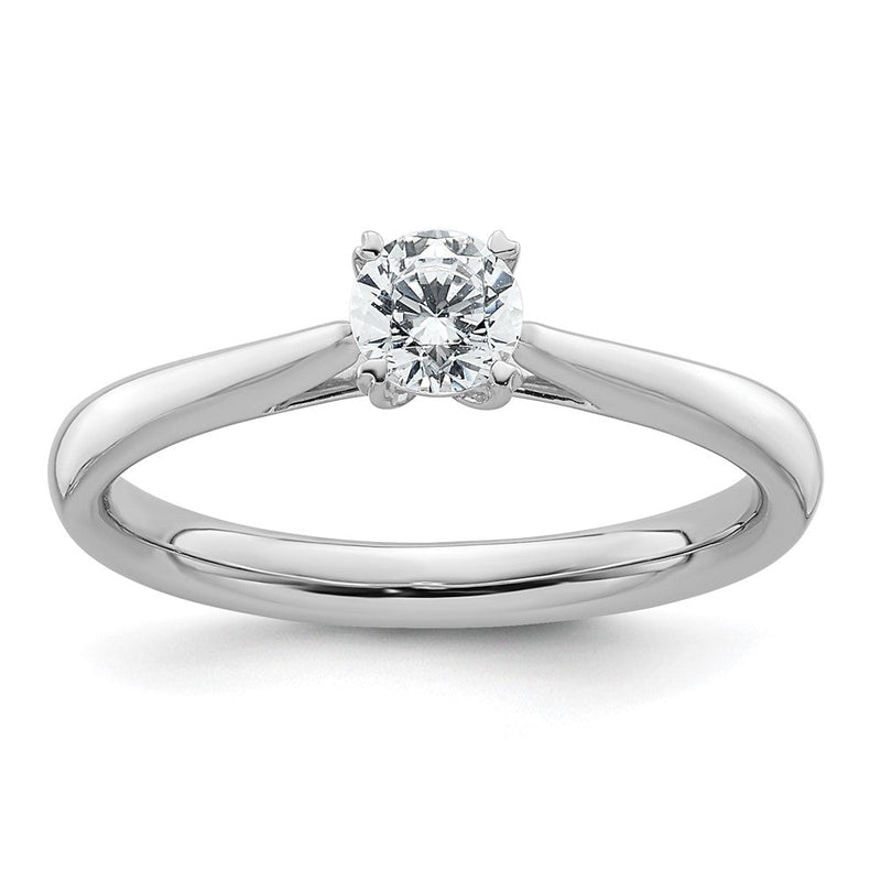 True Origin 14K Weißgold Verlobungsring mit 0,33 ct. Laborgezüchtetem Diamant im Rundschliff, Solitär, VS/SI+ G+