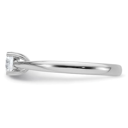 True Origin 14K Weißgold Solitär-Verlobungsring mit 0,5 ct. Labordiamant VS/SI+ G+ im Rundschliff