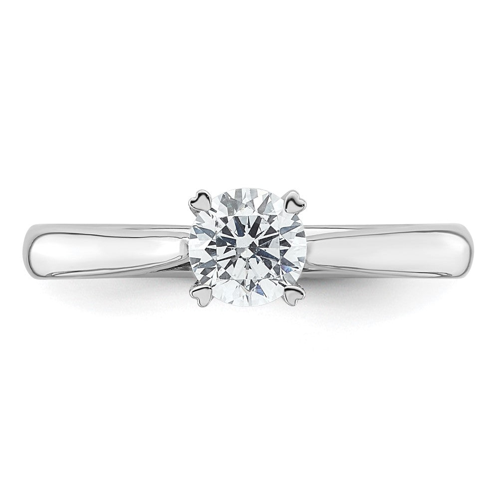 True Origin 14K Weißgold Solitär-Verlobungsring mit 0,5 ct. Labordiamant VS/SI+ G+ im Rundschliff