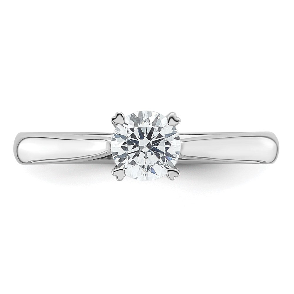 True Origin 14K Weißgold 1/2 Karat Im Labor Gezüchtet Diamant Vs+ F+ Komplett Rund Solitär Ring