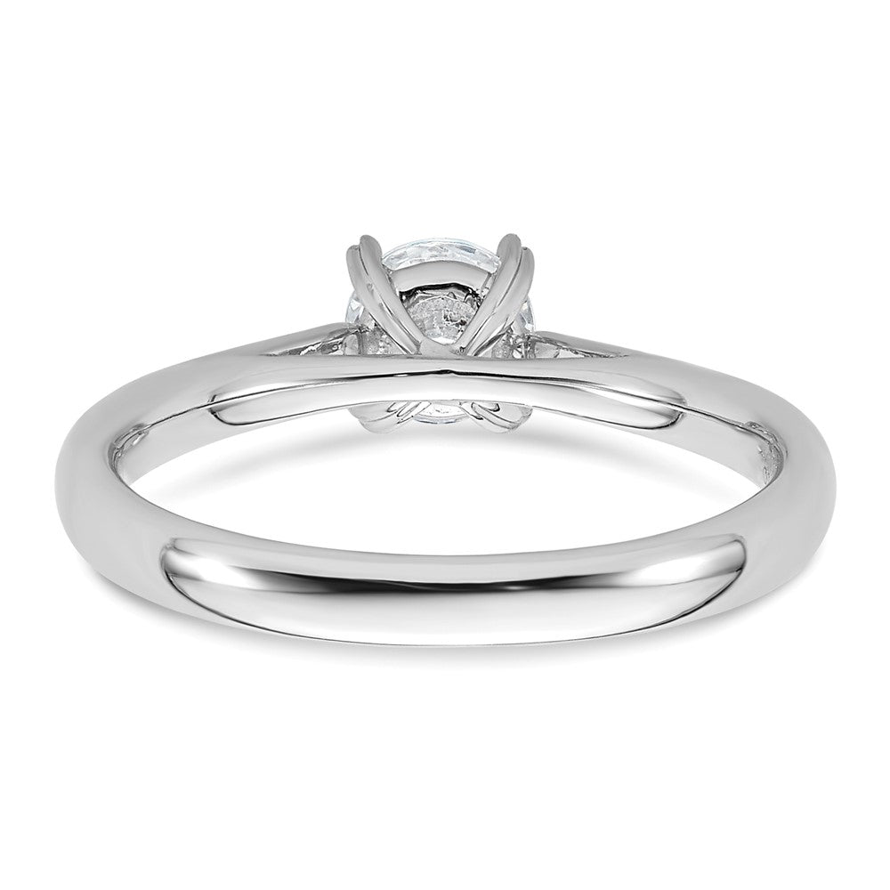 True Origin 14K Weißgold Solitär-Verlobungsring mit 0,5 ct. Labordiamant VS/SI+ G+ im Rundschliff