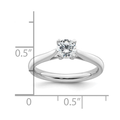 True Origin 14K Weißgold Solitär-Verlobungsring mit 0,5 ct. Labordiamant VS/SI+ G+ im Rundschliff