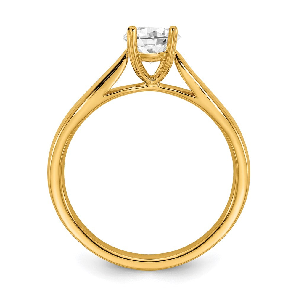 14K Gelbgold True Origin 0,5 ct. im Labor gezüchteter Diamant VS/SI+ G+ Rund Solitär Verlobungsring