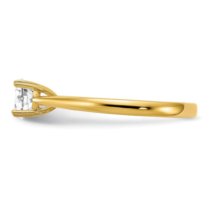 14K Gelbgold True Origin 0,5 ct. im Labor gezüchteter Diamant VS/SI+ G+ Rund Solitär Verlobungsring
