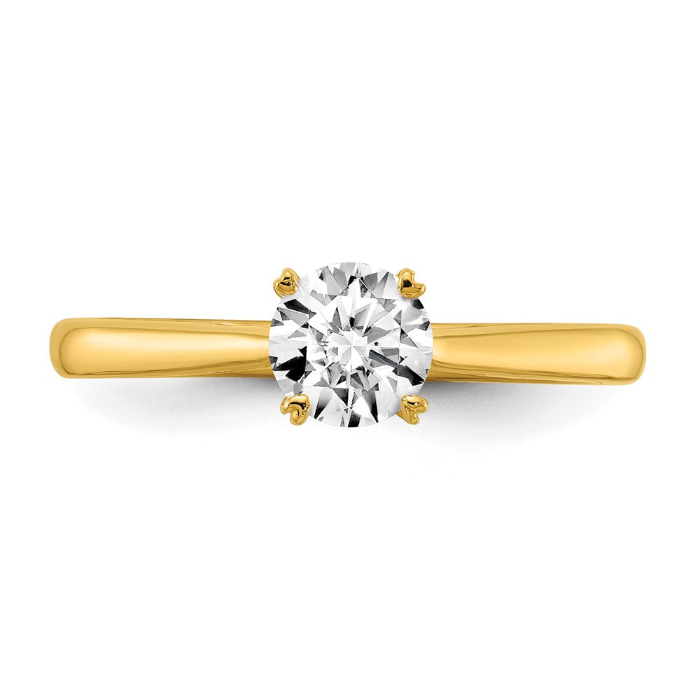 14K Gelbgold True Origin 0,5 ct. im Labor gezüchteter Diamant VS/SI+ G+ Rund Solitär Verlobungsring