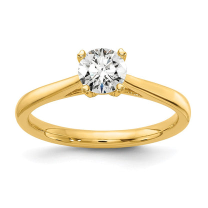 14K Gelbgold True Origin 0,5 ct. im Labor gezüchteter Diamant VS/SI+ G+ Rund Solitär Verlobungsring