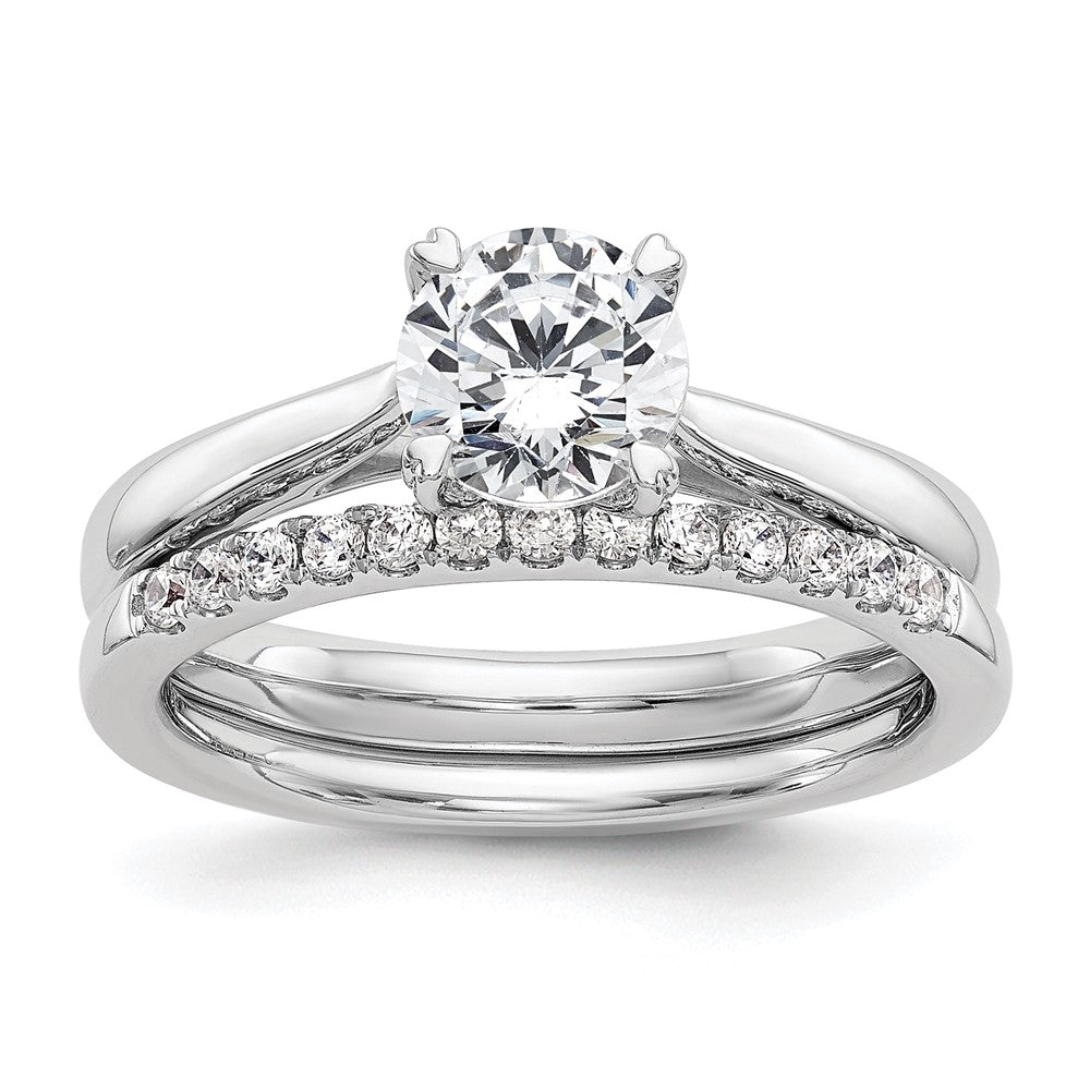 True Origin 14K Weißgold 1 ct. zertifizierter, im Labor gezüchteter Diamant VS/SI+ G+ Rund Solitär-Verlobungsring