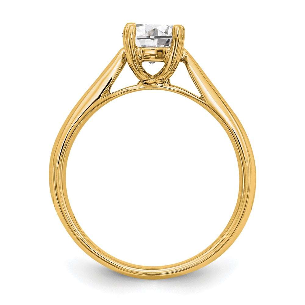 14K Gelbgold True-Origin-Verlobungsring mit 0,75 ct. runden Solitär-Diamanten aus dem Labor, VS/SI+ G+