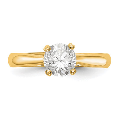 14K Gelbgold Solitär-Verlobungsring mit rundem, zertifiziertem, im Labor gezüchtetem True-Origin-Diamanten, 1 ct., VS/SI+ G+