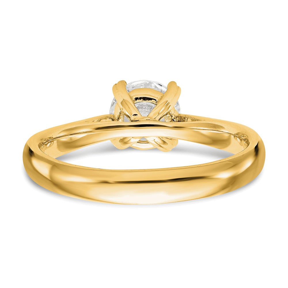 14K Gelbgold True-Origin-Verlobungsring mit 0,75 ct. runden Solitär-Diamanten aus dem Labor, VS/SI+ G+