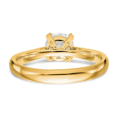 14K Gelbgold Solitär-Verlobungsring mit rundem, zertifiziertem, im Labor gezüchtetem True-Origin-Diamanten, 1 ct., VS/SI+ G+