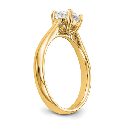 14K Gelbgold Solitär-Verlobungsring mit rundem, zertifiziertem, im Labor gezüchtetem True-Origin-Diamanten, 1 ct., VS/SI+ G+
