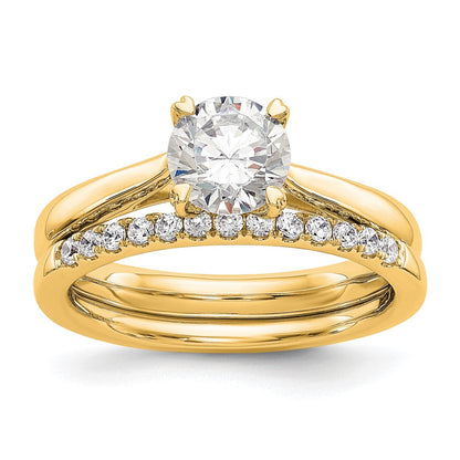 14K Gelbgold Solitär-Verlobungsring mit rundem, zertifiziertem, im Labor gezüchtetem True-Origin-Diamanten, 1 ct., VS/SI+ G+