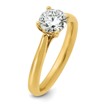 14K Gelbgold True Origin 1 ct. Labor gezüchteter Diamant VS/SI+ G+ Rund Solitär Verlobungsring