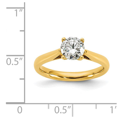 14K Gelbgold True Origin 1 ct. Labor gezüchteter Diamant VS/SI+ G+ Rund Solitär Verlobungsring