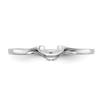 14K Weißgold Ehering mit natürlichem Diamant