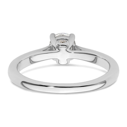 14K Weißgold Synthetisch Diamant Verlobungsring