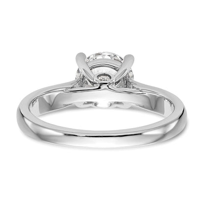 14K Weißgold Synthetisch Diamant Verlobungsring