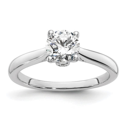 14K Weißgold Synthetisch Diamant Verlobungsring