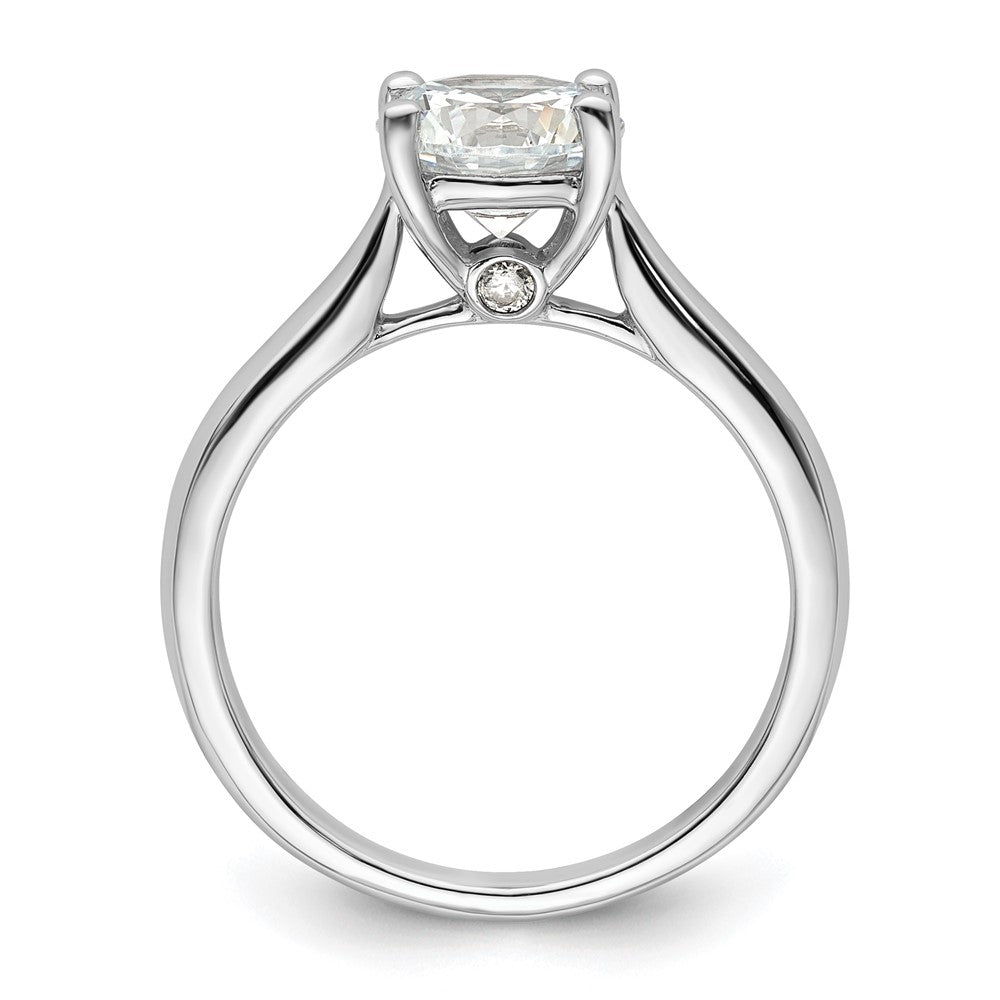14K Weißgold Verlobungsring mit simulierten Diamanten