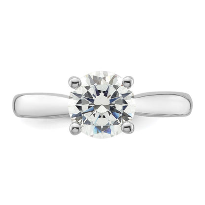 14K Weißgold Verlobungsring mit simulierten Diamanten