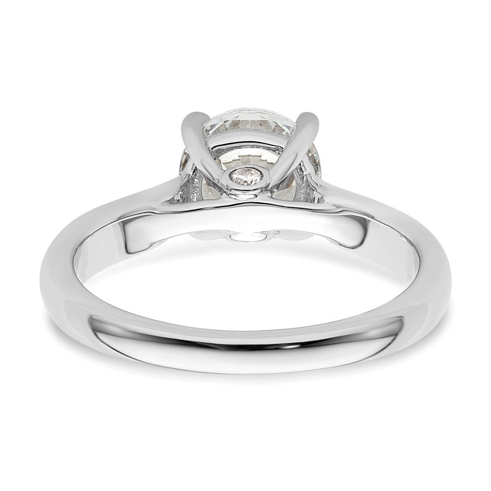 14K Weißgold Verlobungsring mit simulierten Diamanten