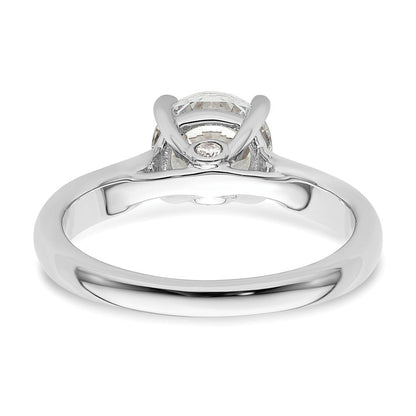 14K Weißgold Verlobungsring mit simulierten Diamanten