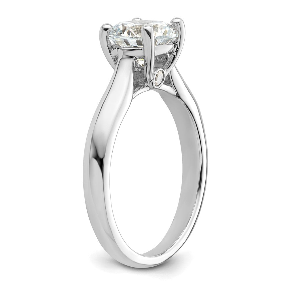 14K Weißgold Verlobungsring mit simulierten Diamanten