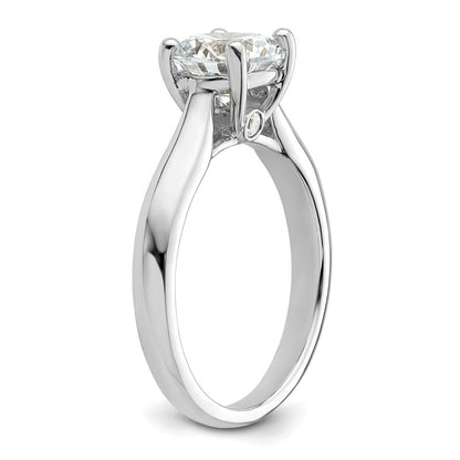 14K Weißgold Verlobungsring mit simulierten Diamanten