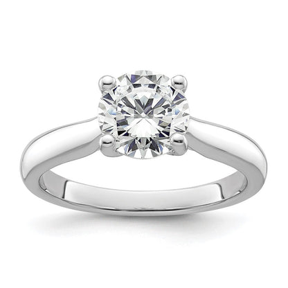 14K Weißgold Verlobungsring mit simulierten Diamanten
