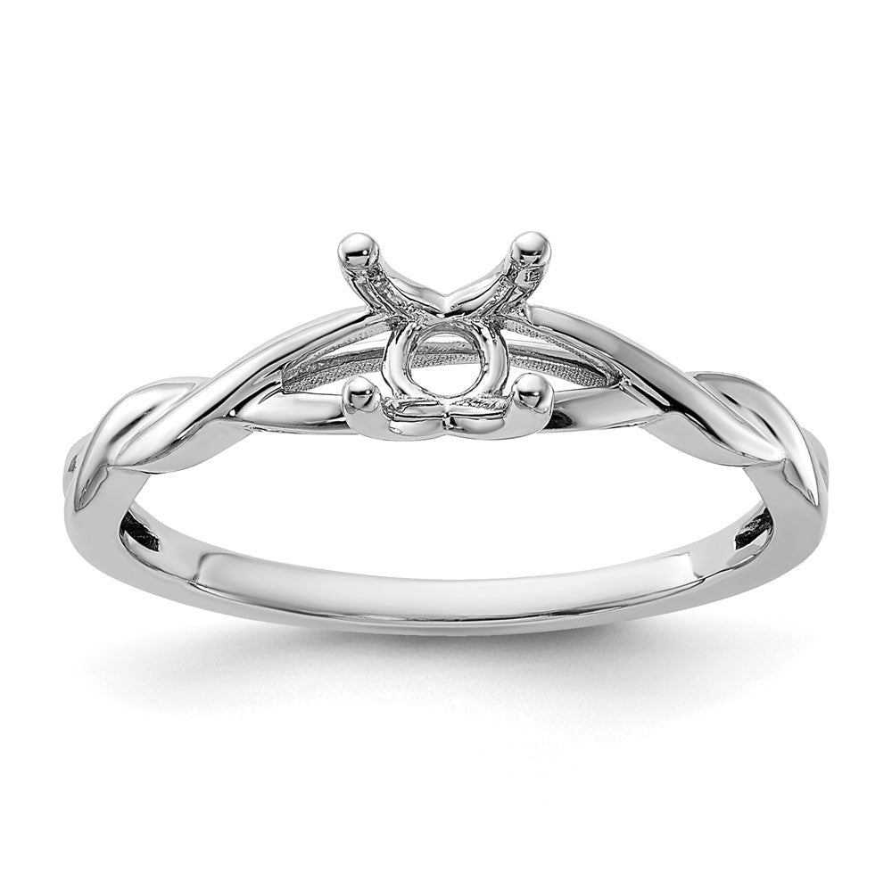 14K Weißgold Verlobungsring mit 0,5 ct. Labor gezüchtetem Diamant, rund, Solitär, VS/SI+ G+