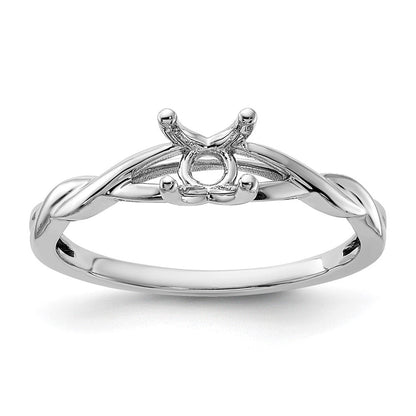 14K Weißgold Verlobungsring mit 0,5 ct. Labor gezüchtetem Diamant, rund, Solitär, VS/SI+ G+