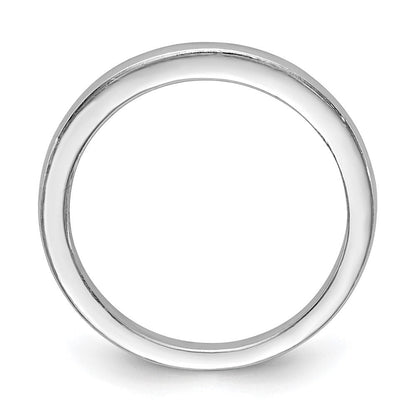 14K Weißgold Ehering, poliert