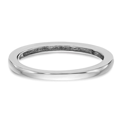 14K Weißgold Ehering, poliert