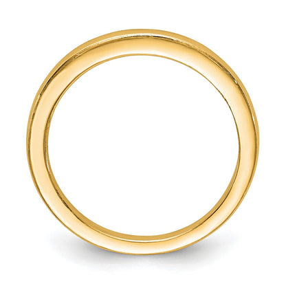 14K Gelbgold Poliert Ehering Ring