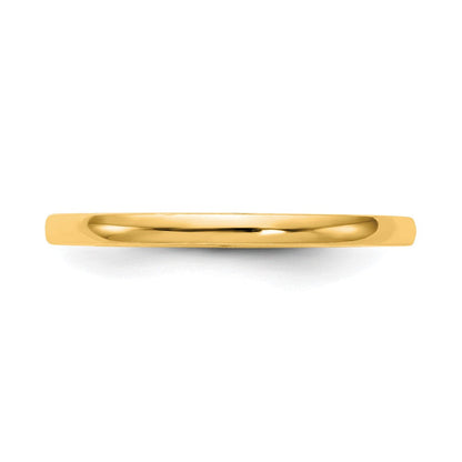 14K Gelbgold Poliert Ehering Ring