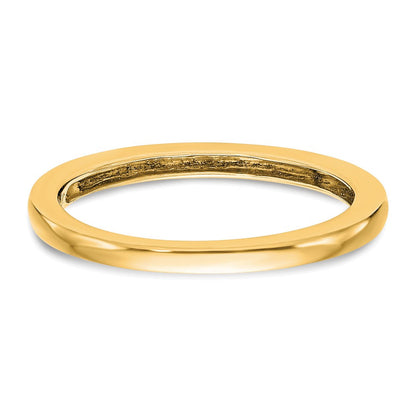 14K Gelbgold Poliert Ehering Ring