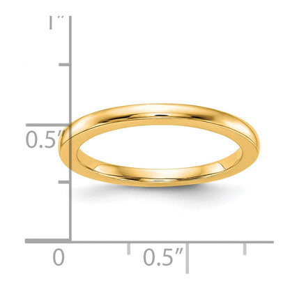 14K Gelbgold Poliert Ehering Ring