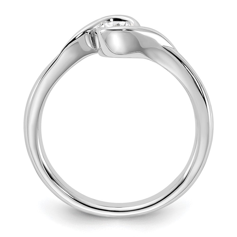 14K Weißgold Verlobungsring mit 0,25 ct. im Rundschliff, Labordiamant (Laborgezüchteter Diamant) Solitär, VS/SI+ G+